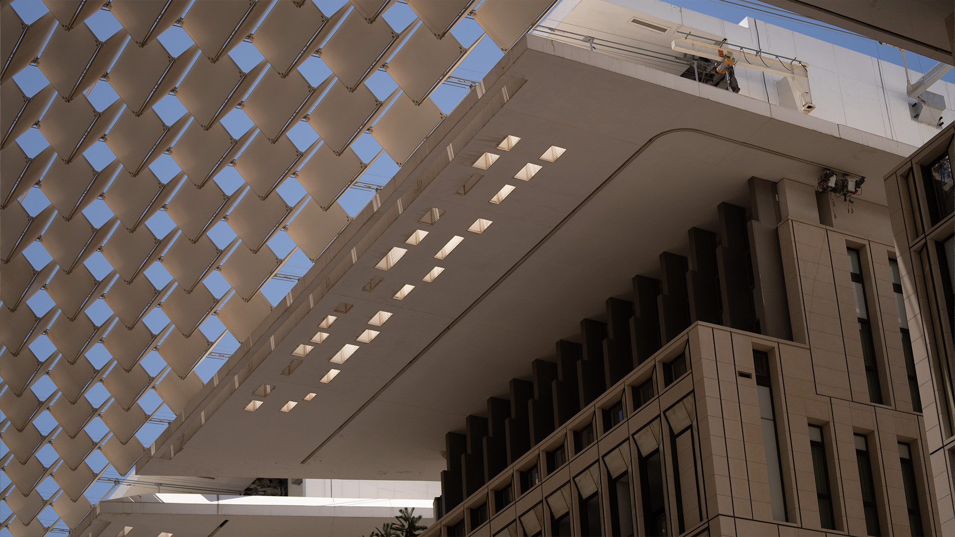 Hidden rail suspended works Heart of Doha Qatar
