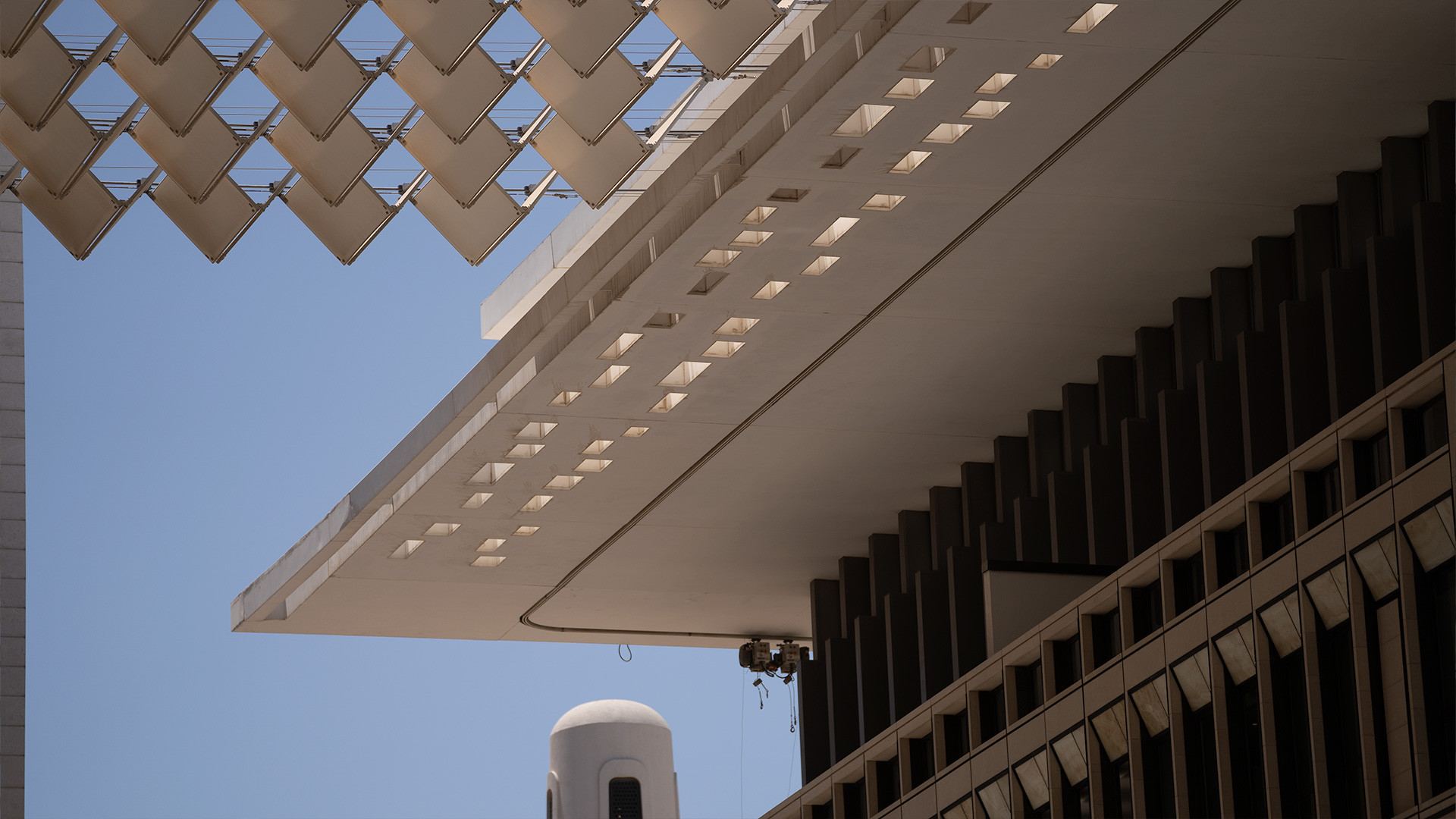 Hidden rail suspended works Heart of Doha Qatar