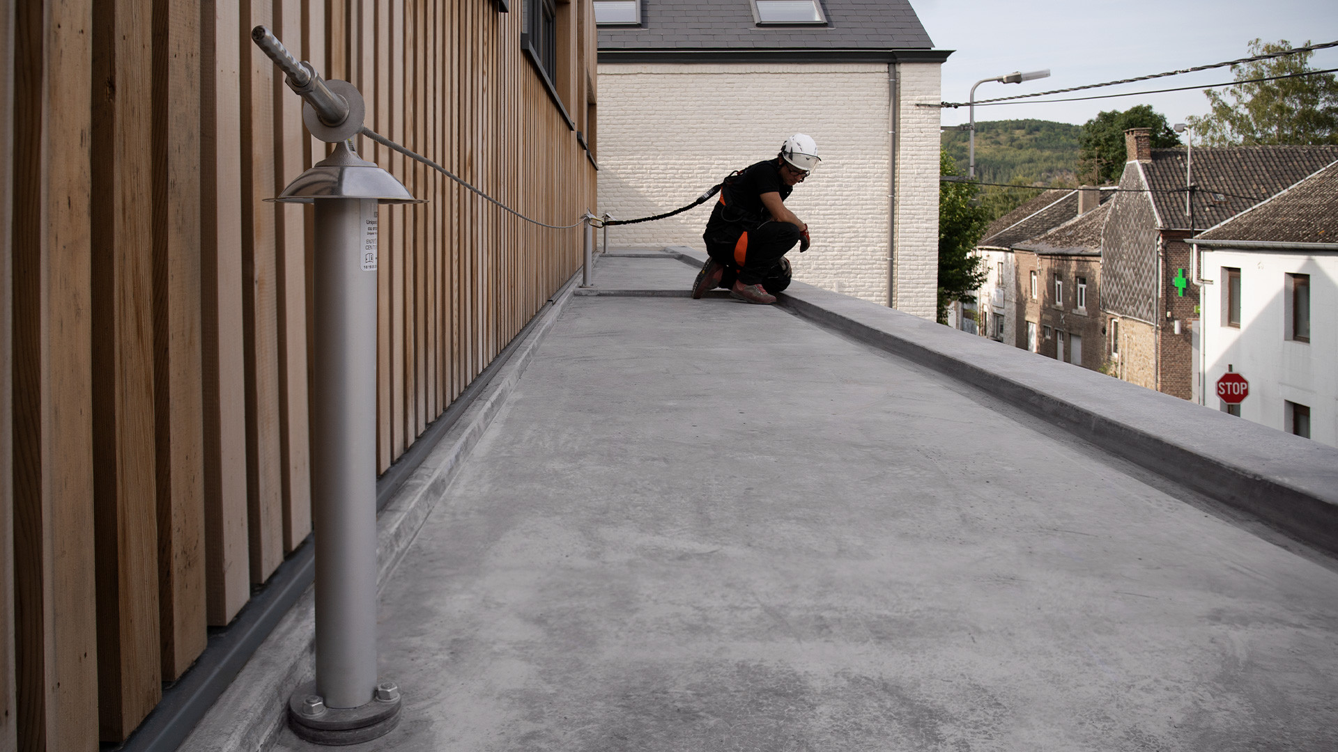 Roof works securing using Unipost posts