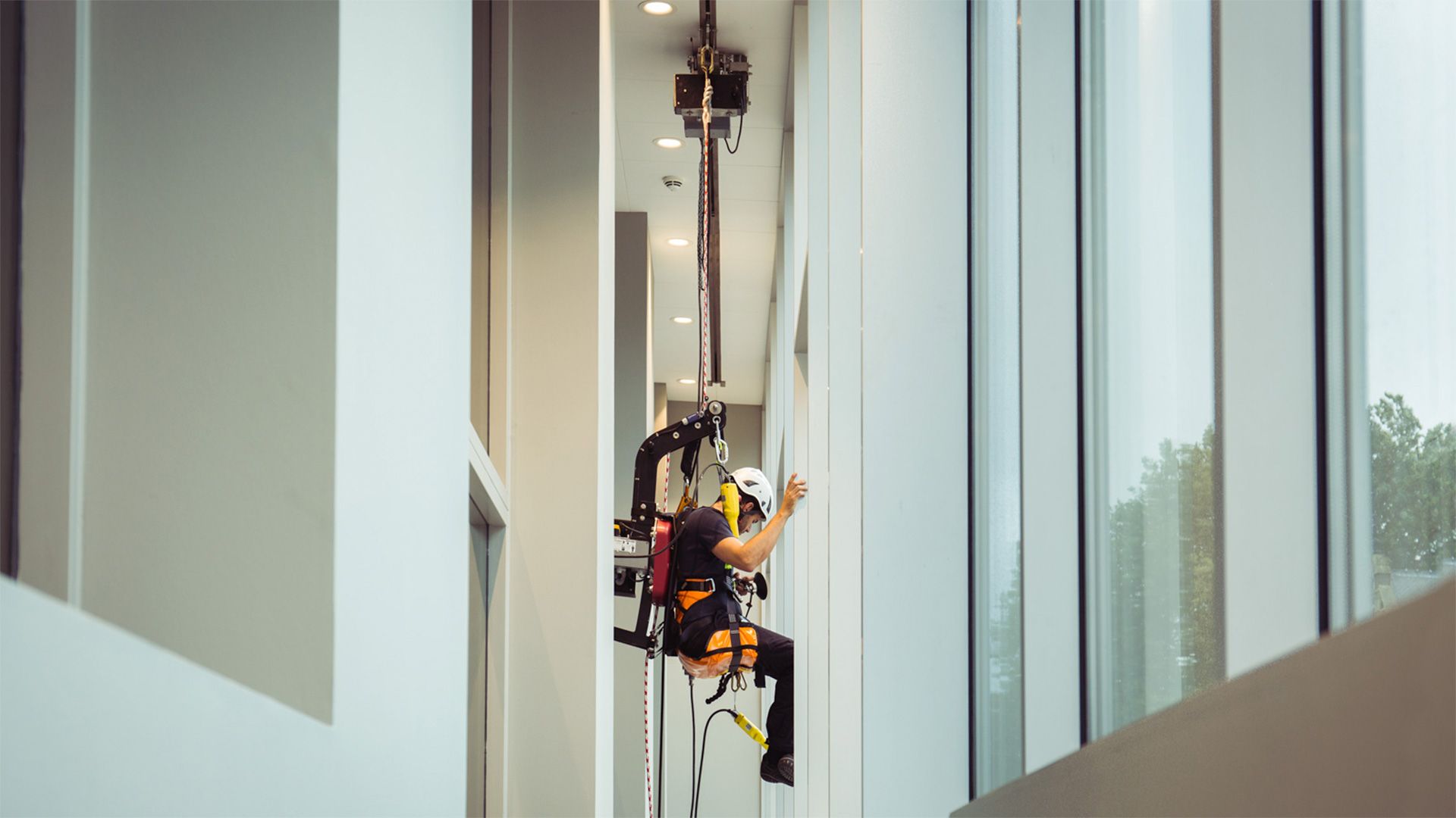 RopeClimber person hoist in a cultural center