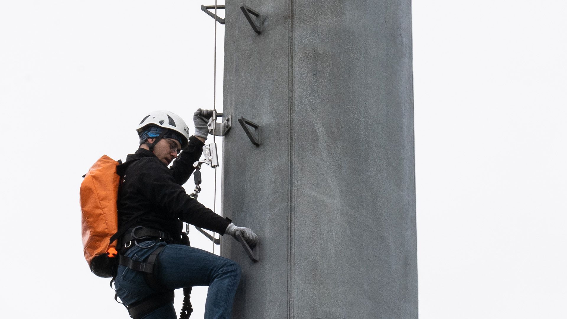 Vertical lifeline for access on telecom mast