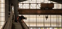 Overhead lifeline in steel facility - Belval, Luxembourg