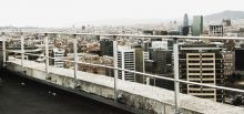 Ligne de vie sur bâtiment architectural - Barcelone, Espagne